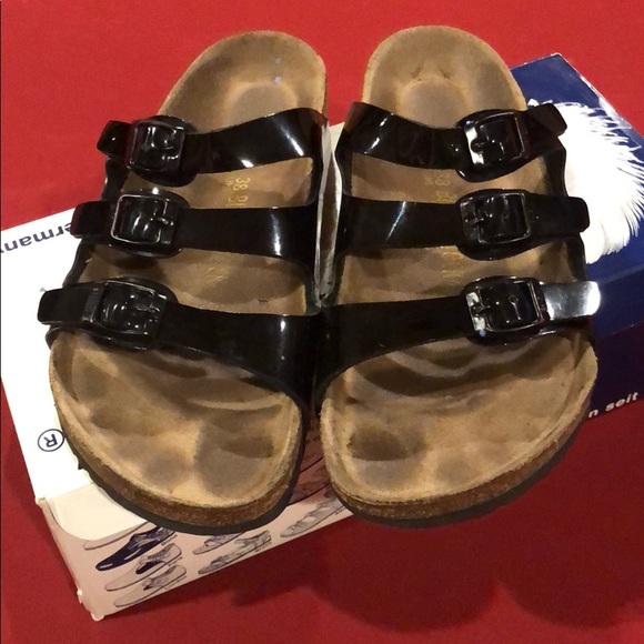 birkenstock florida black leather